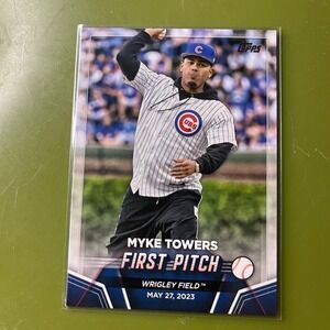 2024 Topps Series 2 MIKE TOWERS Wrigley Field Cubs First Pitch Insert FP-2